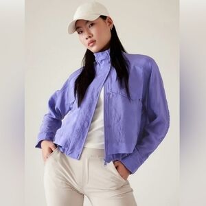 Athleta Women's Canopy Parachutte Jacket in Dark Adonis Sz L NWT